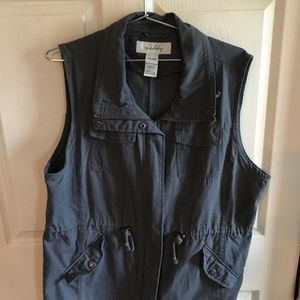 NWOT Women's Sebby Charcoal Grey Vest Jacket XXL